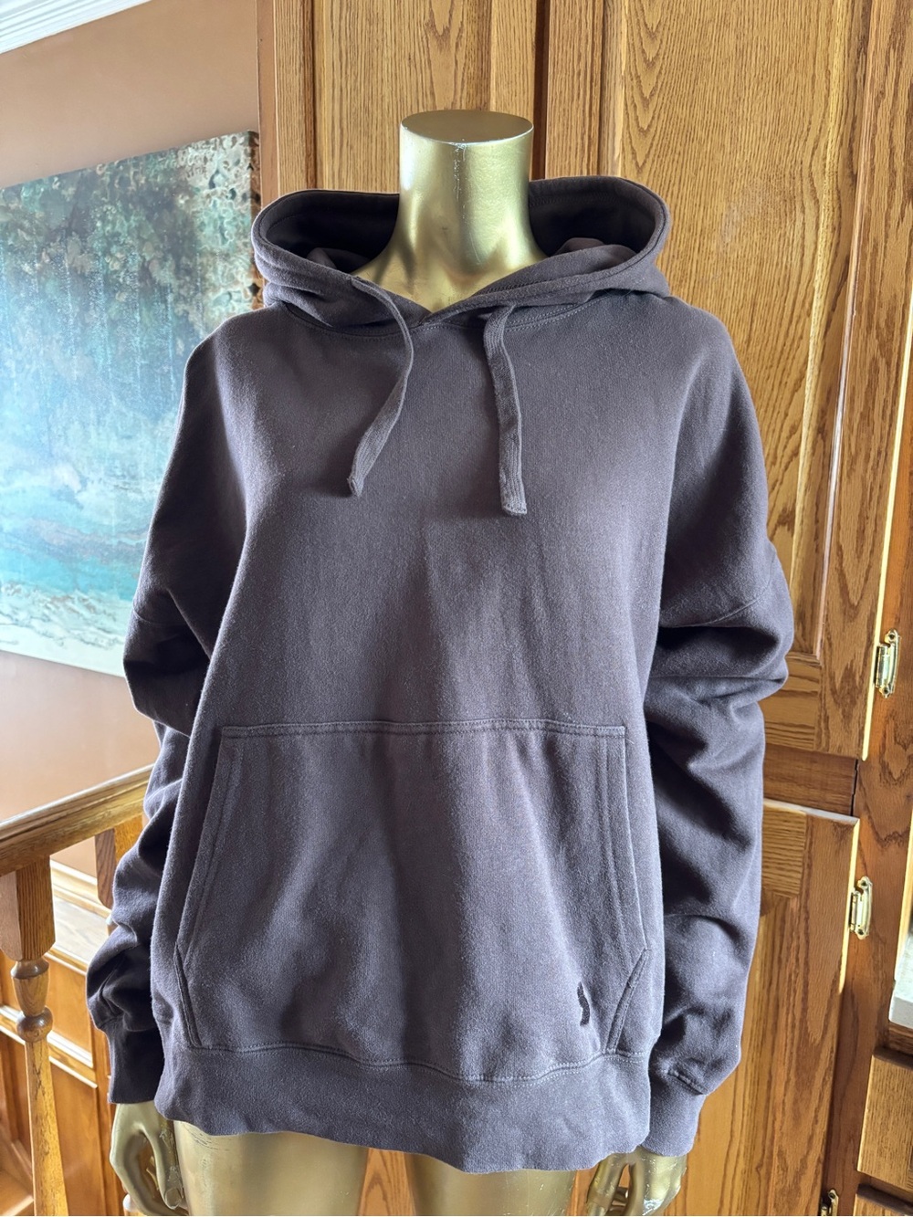 Men's Brown Pullover Hoodie - Classic Everyday Sweatshirt